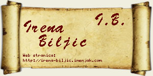 Irena Biljić vizit kartica